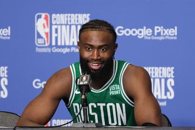 Jaylen Brown talks Boston’s Game 6 win to the Inside the NBA crew postgame