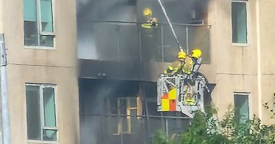 Firefighters battle blaze at Dublin apartment complex