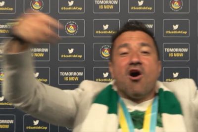 Watch as Fran Alonso bursts into Celtic song mid-interview after Scottish Cup triumph