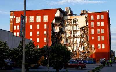 Rescue under way after apartment block partly collapses in Davenport, Iowa