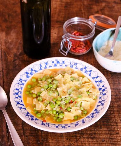 Rachel Roddy’s recipe for pasta and peas