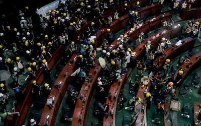 Seven plead guilty over 2019 Hong Kong legislature storming