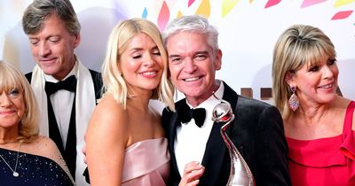 Phillip Schofield and Holly Willoughby pictured with younger ITV worker at NTAs and This Morning event