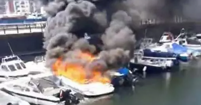 Swansea marina fire: Boat bursts into flames as police called to scene