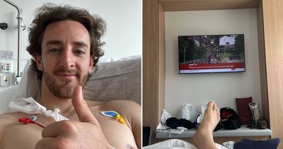 Luton captain Tom Lockyer watches promotion parade in hospital after collapsing on pitch
