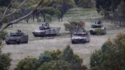 Claims Defence's 'core funding' slipping while Australia continues purchasing military equipment overseas