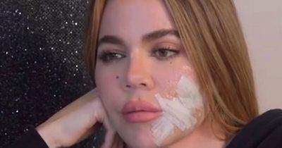 Khloe Kardashian 'bravely' shows off real skin, pores and huge scar in post-surgery snap