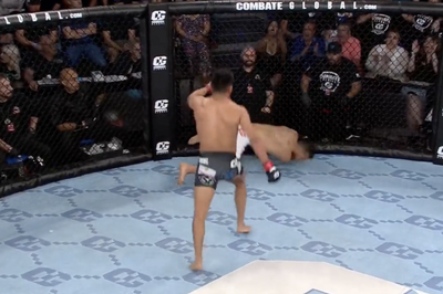 Video: David Martinez scores spinning wheel kick KO in Combate Global title defense