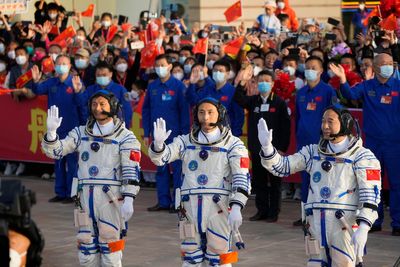 China launches new crew for space station, with eye to putting astronauts on moon before 2030