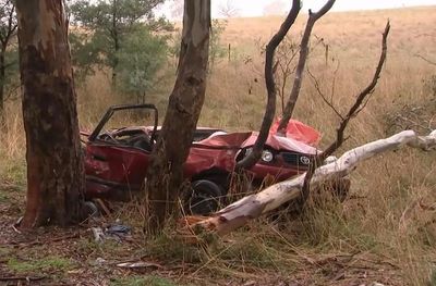 Video shows car speeding moments before crash in Victoria that left four dead