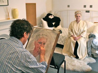 How to paint a theatrical great: Alexander Newley on his portraits of Judi Dench and Derek Jacobi