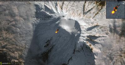 Australian volcano near Antarctica captured on satellite spewing lava