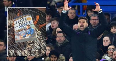 Furious Tottenham fan burns Mauricio Pochettino book as "f****** turncoat" joins Chelsea