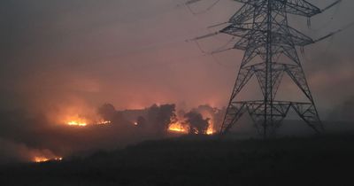 Major wildfire continues to burn near Cannich in the Scottish Highlands