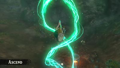 Zelda Tears of the Kingdom's Ascend ability temporarily turns Hyrule into a green cube
