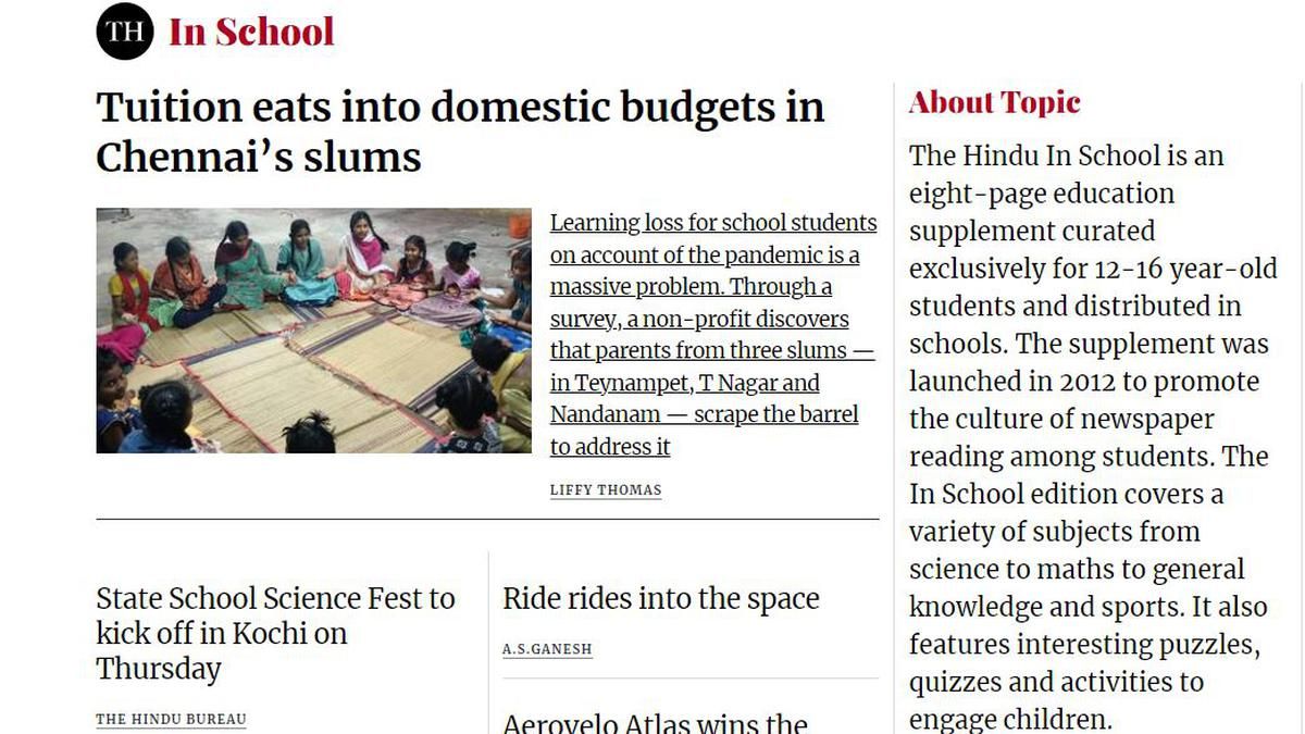 INMA Awards The Hindu in School weekender gets…