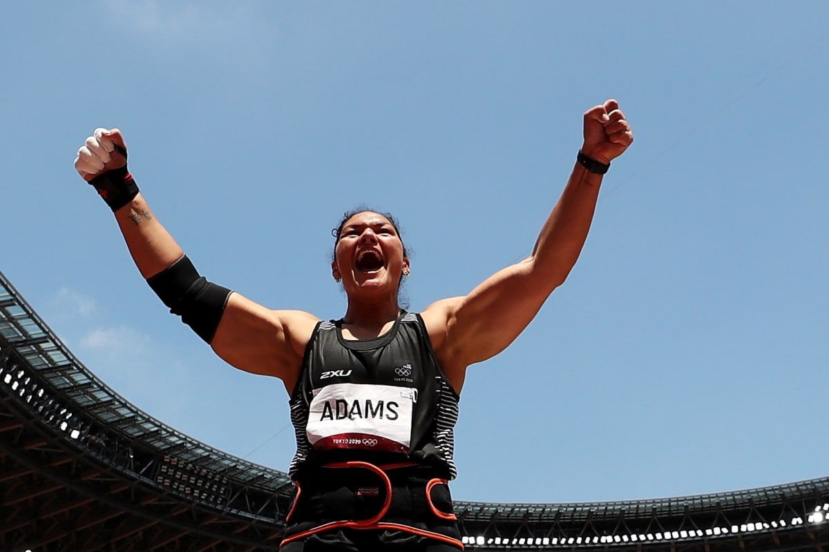 Dame Valerie Adams plays on