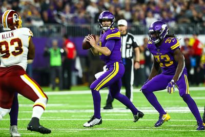 Which Vikings players have caught the most passes from Kirk Cousins?