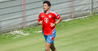 Malik Tillman pictured in Bayern Munich training in injury step-up as Rangers future call looms