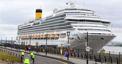 Cruise ship Costa Favolosa arrives in Liverpool