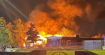 Fire crews battle Lanarkshire blaze for 11 hours after derelict building goes up in flames
