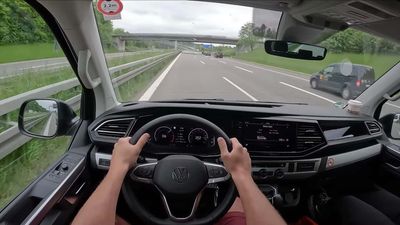 Watch 2022 Volkswagen T6.1 Multivan Burn Diesel In Autobahn Top Speed Run