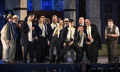 Rigoletto review – Verdi’s jester locks horns with the Bullingdon Club