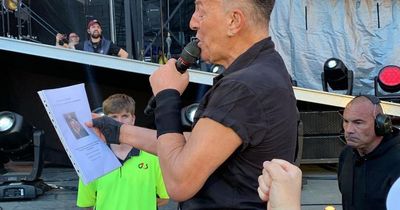 Student hands Bruce Springsteen his dissertation on singer at Edinburgh gig