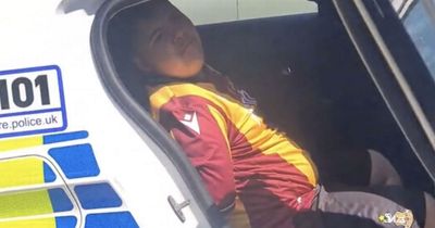 Boy, 13, arrested on his way home from football game - and he's thrilled about it