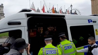 Elderly woman in wheelchair arrested by police at Just Stop Oil protest