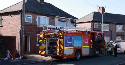 Fire breaks out at home as emergency services fill street