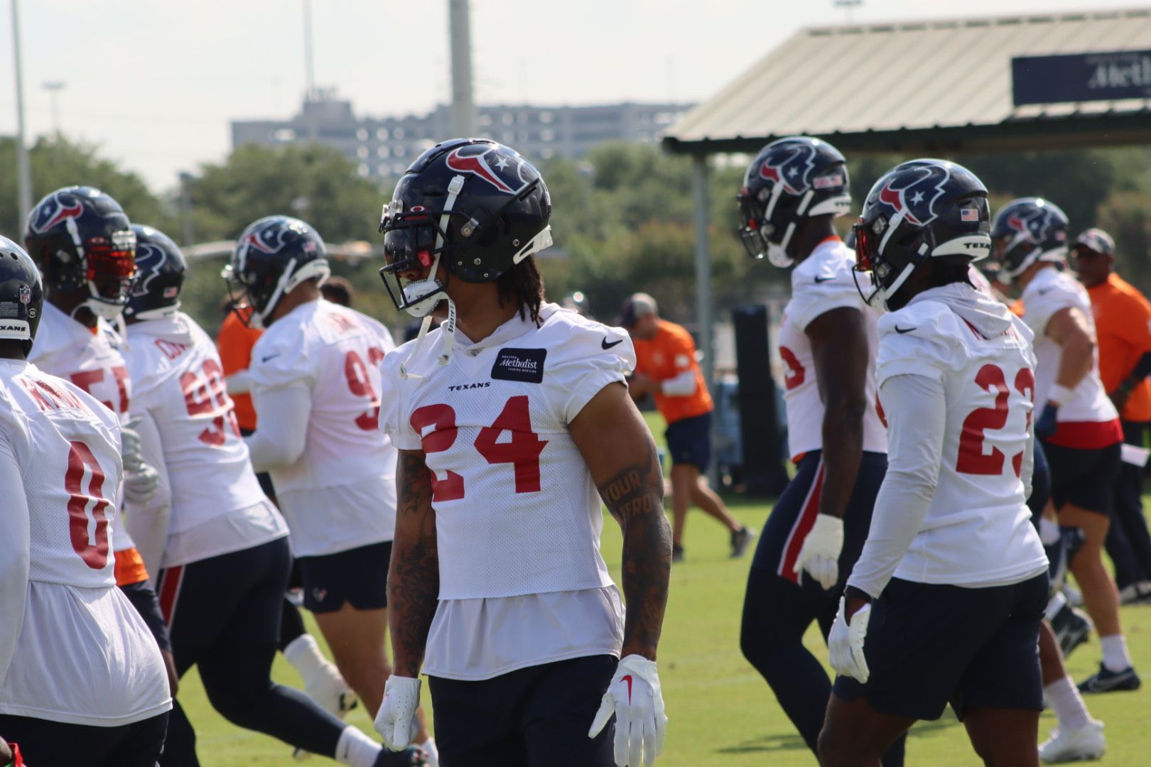 Texans' Matt Burke deliberate describing Jalen Pitre as 'great'