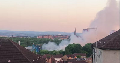 Huge Glasgow fire at former factory still burning after 11 hours as neighbours warned 'stay indoors'
