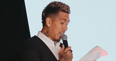 Footage emerges of emotional Roberto Firmino speech to Liverpool squad as family members fight back tears