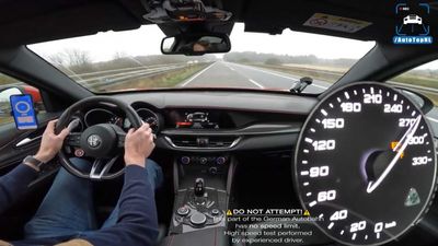 See Alfa Romeo Stelvio Quadrifoglio Reach 170 MPH On The Autobahn