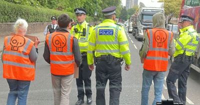 Just Stop Oil protestors stop England Cricket team on way to test match against Ireland