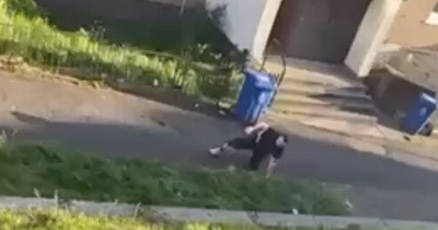'Machete thug' taunts 'East end boys do it best' at victim struggling to escape in sick video
