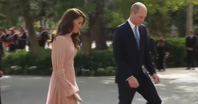 Kate Middleton wows in pink as she and William attend glamorous royal wedding of the year