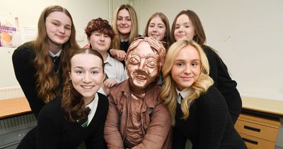 West Lothian pupils proudly unveil 'unusual' Lewis Capaldi statue