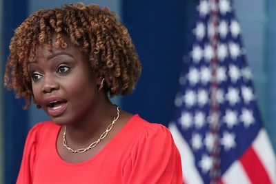 Karine Jean-Pierre shocks White House briefing with response to combative question: ‘Jesus’