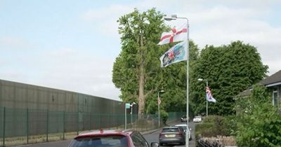 Loyalist paramilitary flags placed outside PSNI training college