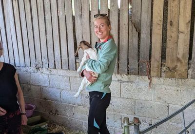 British cyclist treated a sick goat before medalling at national championships