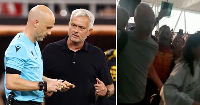 Angry Roma fans ATTACK Anthony Taylor at airport after X-rated Jose Mourinho outburst