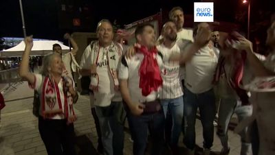 Referee Anthony Taylor escorted past angry Roma mob by airport police after Europa League final