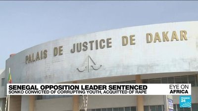 Senegal opposition leader Ousmane Sonko sentenced to prison for 'corrupting youth'