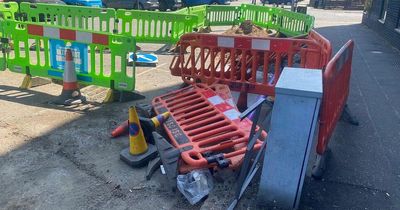 Glasgow west end street an 'eyesore' after workmen abandon site for three months