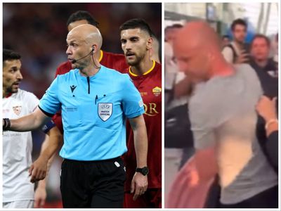 English referee Anthony Taylor harassed by Roma fans at airport after Europa League final