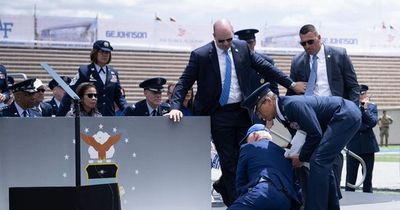 President Joe Biden falls over and has to be helped by Secret Service