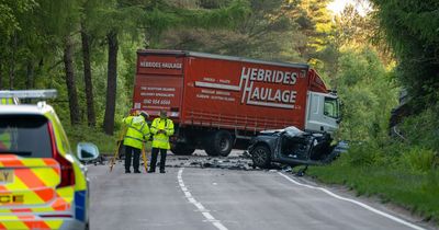 Two children taken to hospital after horror lorry crash on Scots road