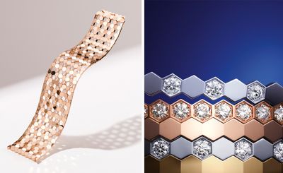 Bee my love: Chaumet draws honeycombs in fluid gold and diamonds
